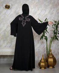 عباية السعادة مشكوكة يدويا - tahaniboutique