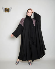 عباية كتف بنفجسي - tahaniboutique