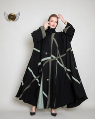 عباية فراشة بكسرات مخفية من تهاني بوتيك - tahaniboutique