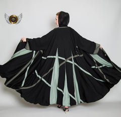 عباية فراشة بكسرات مخفية من تهاني بوتيك - tahaniboutique