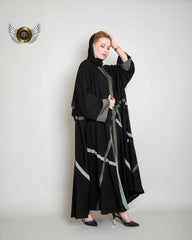 عباية فراشة بكسرات مخفية من تهاني بوتيك - tahaniboutique