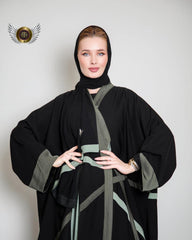 عباية فراشة بكسرات مخفية من تهاني بوتيك - tahaniboutique