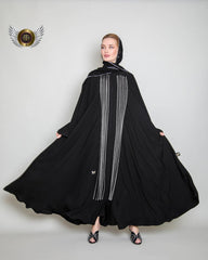 عباية عملية بريم أمامي - tahaniboutique