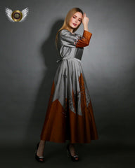 فستان سهرة شانتون فخم - تصميم يدوي متقن - tahaniboutique