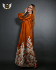 دراعة فخمة شانتون وجاكار ناعم - tahaniboutique