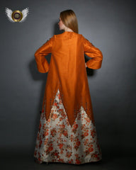 دراعة فخمة شانتون وجاكار ناعم - tahaniboutique