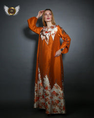 دراعة فخمة شانتون وجاكار ناعم - tahaniboutique