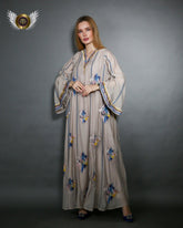دراعة فخمة كريب مع قطن - tahaniboutique