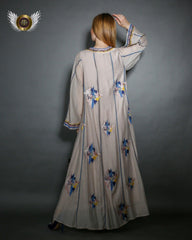 دراعة فخمة كريب مع قطن - tahaniboutique