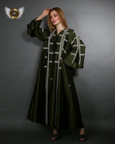 دراعة فخمة مشغولة بالكامل يدويا - tahaniboutique