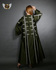 دراعة فخمة مشغولة بالكامل يدويا - tahaniboutique