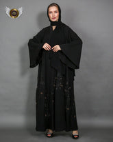 عباية شك يدوي مع ملفع - tahaniboutique