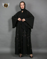 عباية شك يدوي مع ملفع - tahaniboutique