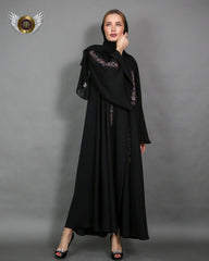 عباية قصات مع ملفع - tahaniboutique