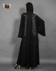 عباية شك يدوي مع ملفع سادة - tahaniboutique
