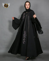 عباية مع ملفع سادة - tahaniboutique