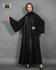 عباية مع ملفع سادة - tahaniboutique