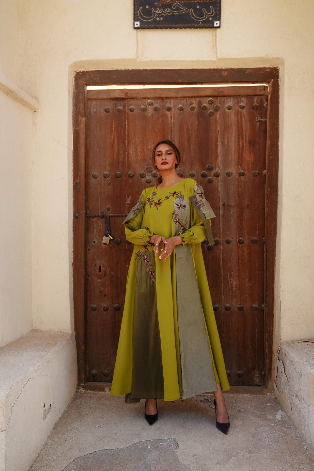 دراعة فخمة كريب وجازار - tahaniboutique