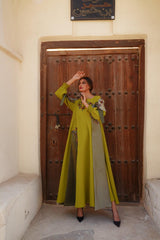 دراعة فخمة كريب وجازار - tahaniboutique