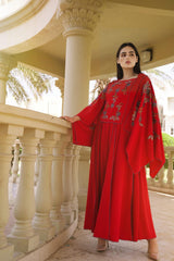 فستان سهرة أحمر للمناسبات - tahaniboutique