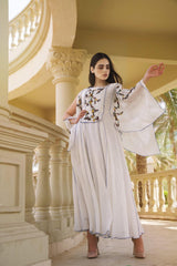 فستان سهرة مشغول يدويا - tahaniboutique