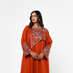 دراعة فخمة بتطريز يدوي بالبريسم - tahaniboutique