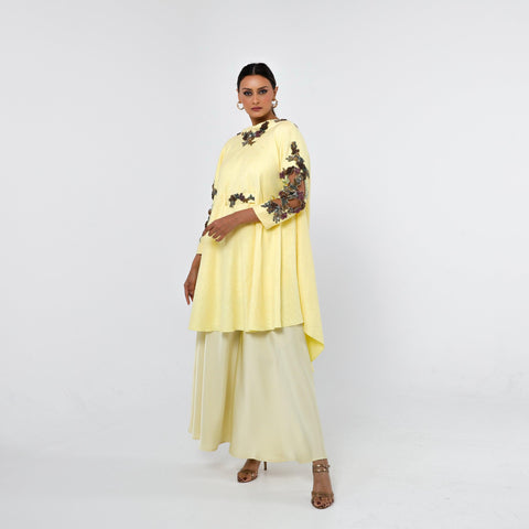 بدلة نسائية فاخرة من قطعتين مع حزام - tahaniboutique