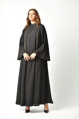Olive colored knitted abaya 