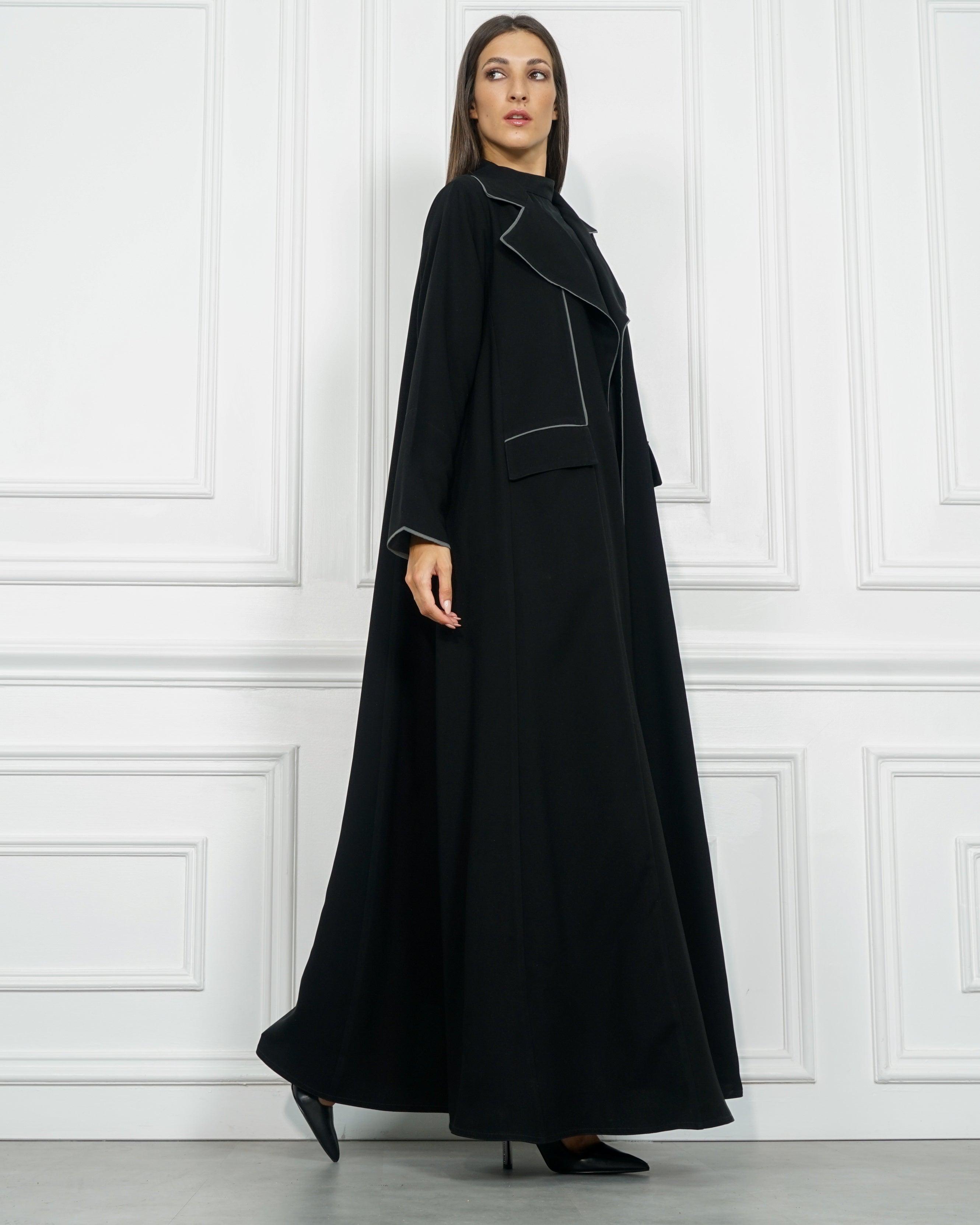 عباية رسمية عملية من قماش الكوبا - خاص لشركة تهاني بوتيك - tahaniboutique