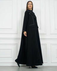 عباية رسمية عملية من قماش الكوبا - خاص لشركة تهاني بوتيك - tahaniboutique
