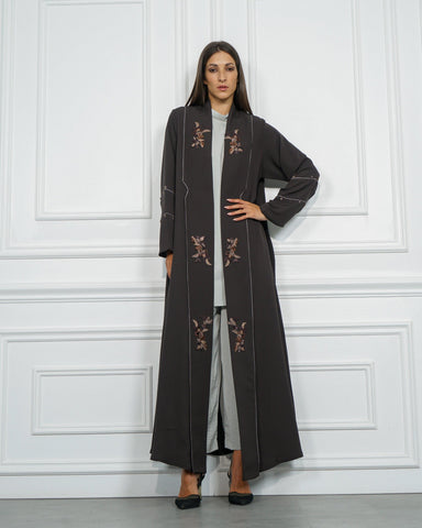 عباية ملونة دبل كلوش - قماش كريب خاص بشركة تهاني بوتيك - tahaniboutique