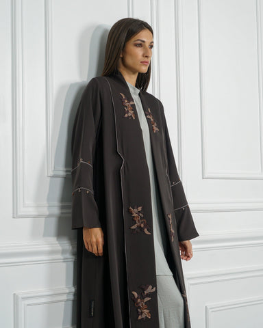 عباية ملونة دبل كلوش - قماش كريب خاص بشركة تهاني بوتيك - tahaniboutique