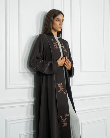 عباية ملونة دبل كلوش - قماش كريب خاص بشركة تهاني بوتيك - tahaniboutique