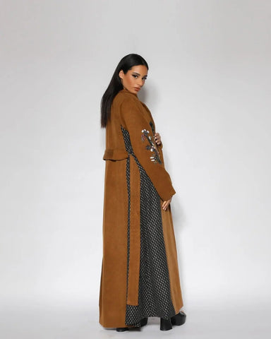 Women's winter wool jacket - hand-stitched and double-stitched