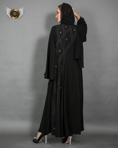 Open collar abaya