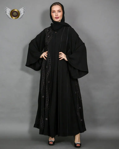 Open collar abaya