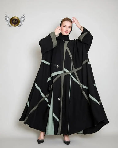 Butterfly Abaya with Hidden Pleats from Tahani Boutique