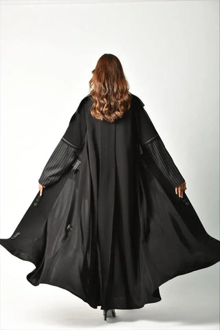 Tahani Boutique front trim blazer abaya