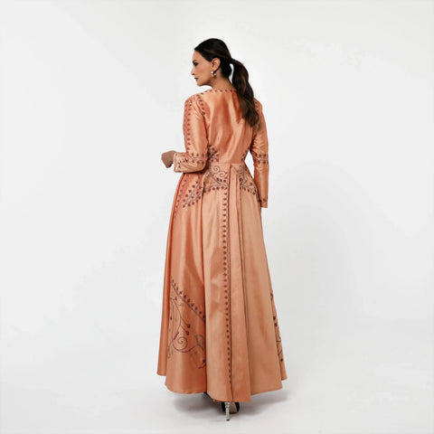 Women's dress-cut suit in Italian shantung
