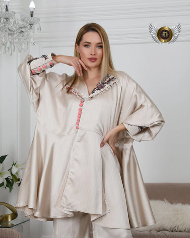 Women's two-piece silk crepe set 