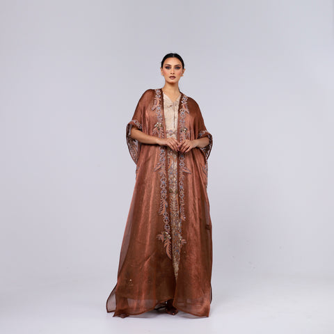 VIP Dress - A handcrafted piece of art made of woven fabric, threads, sequins, and Japanese beads.