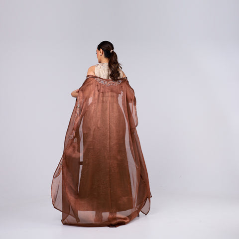 VIP Dress - A handcrafted piece of art made of woven fabric, threads, sequins, and Japanese beads.