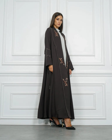Colorful double cloche abaya - crepe fabric from Tahani Boutique 