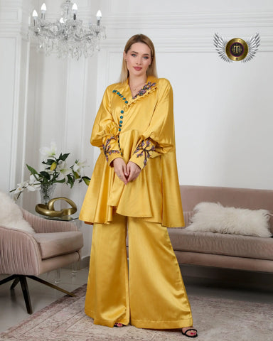Women's two-piece silk crepe set 