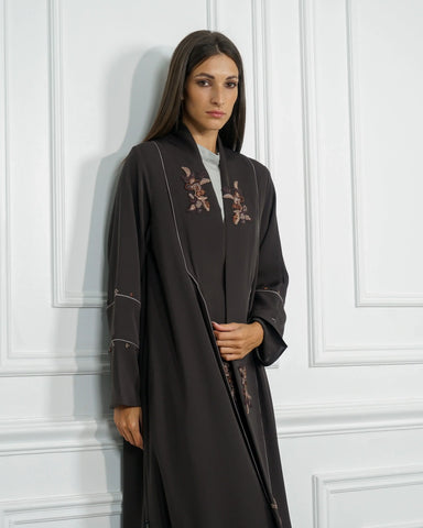 Colorful double cloche abaya - crepe fabric from Tahani Boutique 