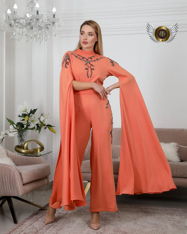 Luxury Women's Sets - 2-Piece Hand-Crepe Gemsuit Set