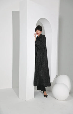 Dark gray soft fleece jacket