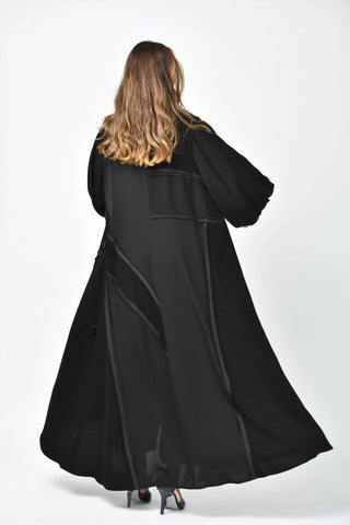 Plain triple-cloche abaya from Tahani Boutique