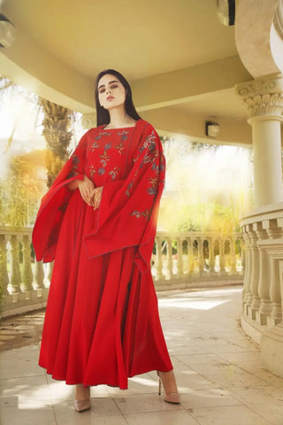 Red evening dress for special occasions