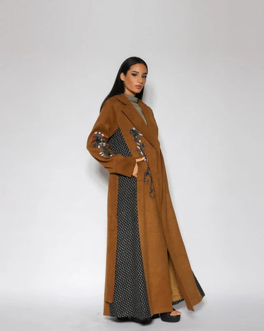 Women's winter wool jacket - hand-stitched and double-stitched